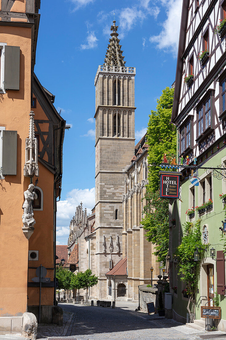 Stadtkirche St. Jakob in Rothenburg ob der Tauber, Mittelfranken, Bayern, Deutschland