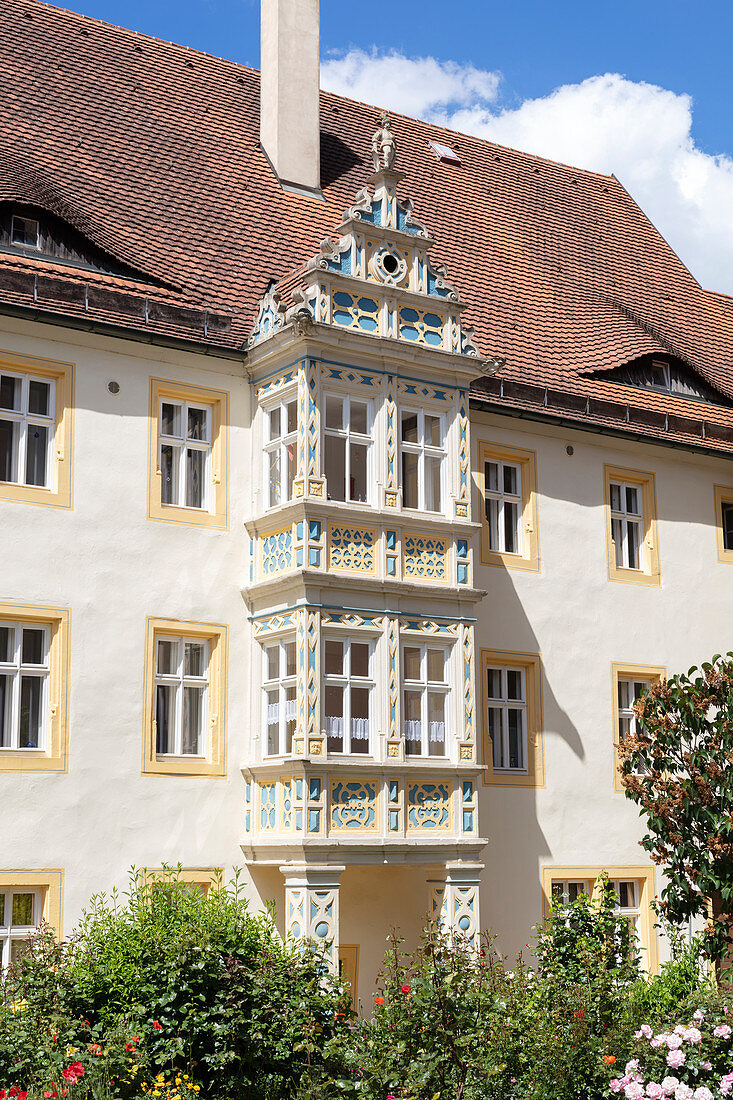 Dean's office building next to St. Jakob in Rothenburg ob der Tauber, Middle Franconia, Bavaria, Germany