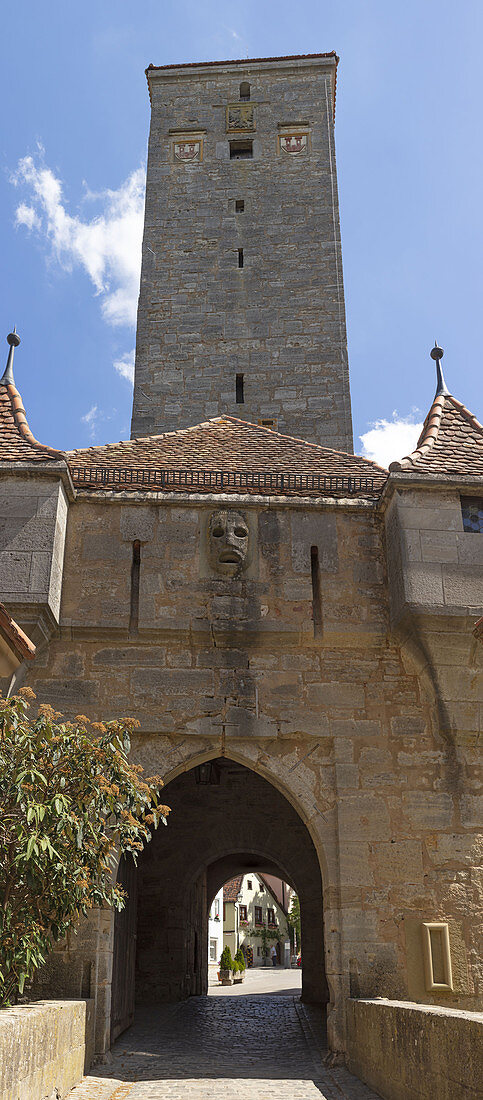 Burgtor in Rothenburg ob der Tauber, Mittelfranken, Bayern, Deutschland