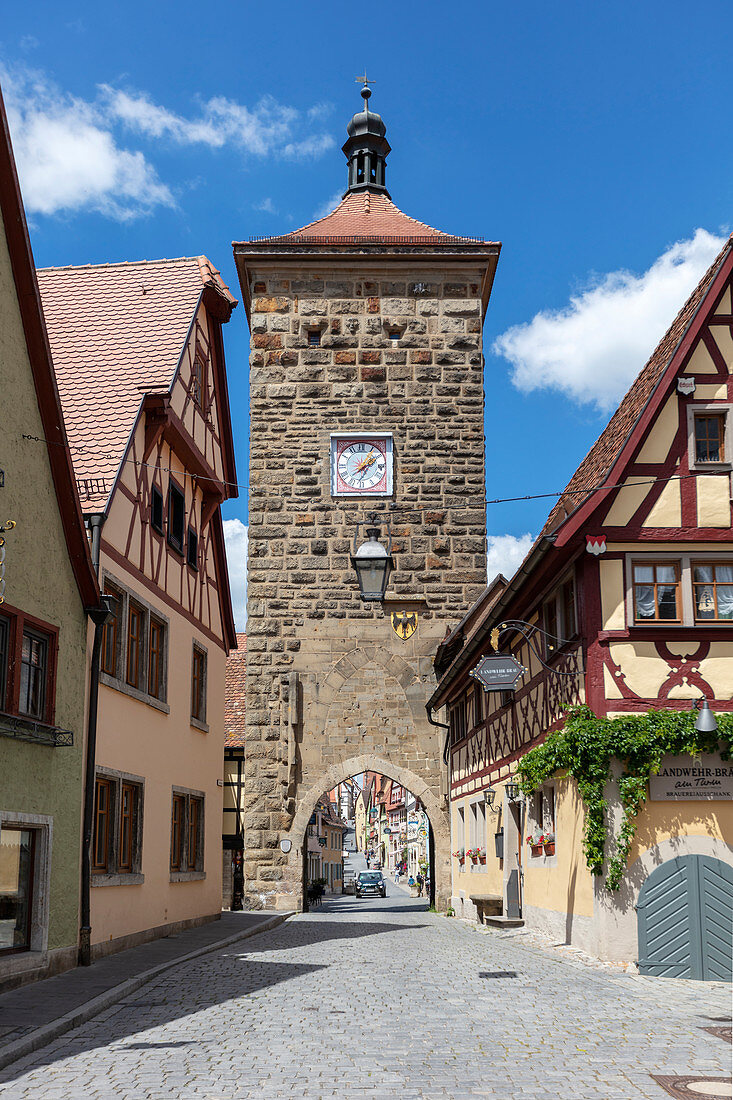 Sieberstor in Rothenburg ob der Tauber, Mittelfranken, Bayern, Deutschland