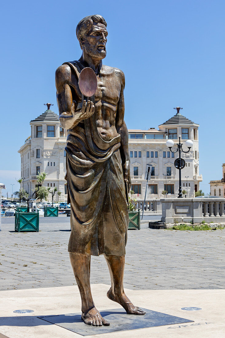 Archimedes statue, Syracuse, Sicily, Italy