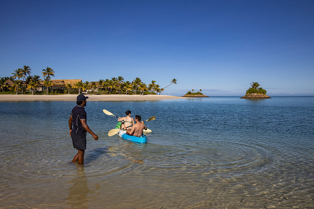 Wassersport Aktivitäten im Six Senses Fiji Resort, Malolo Island, Mamanuca Group, Fidschi-Inseln, Südpazifik