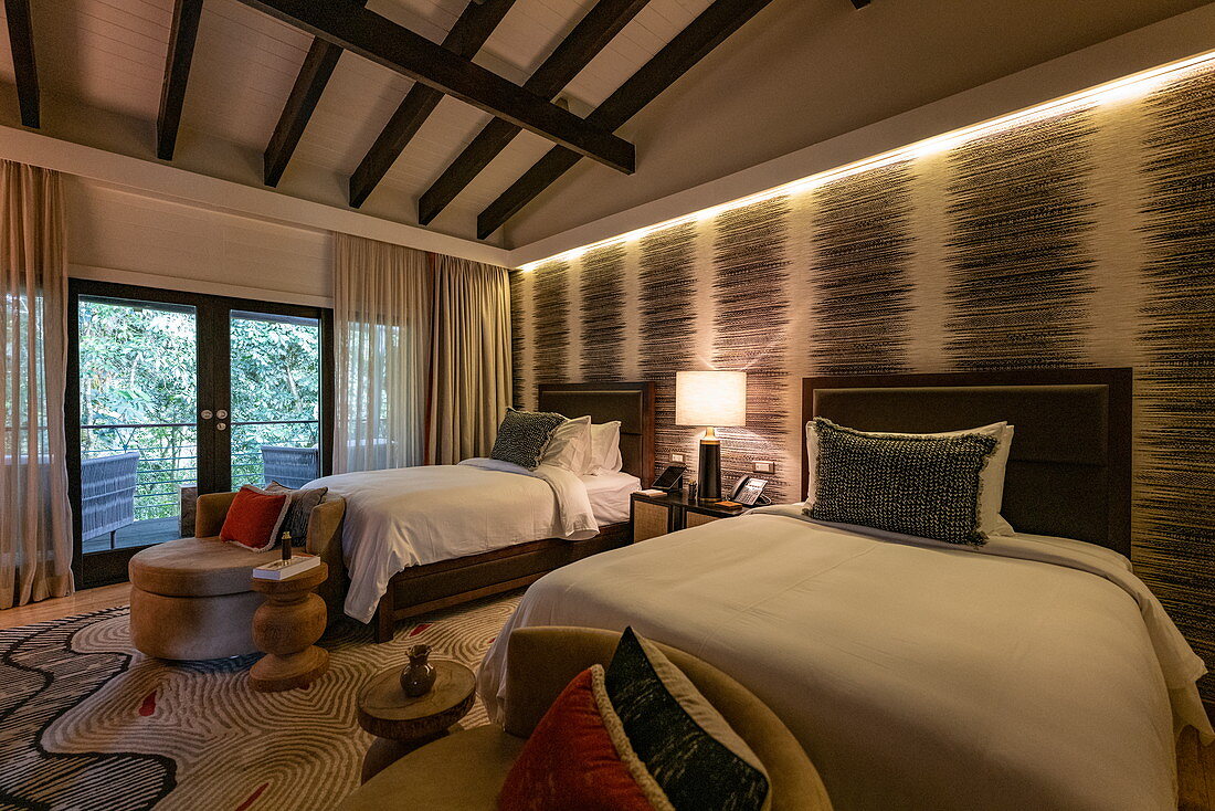 Bedroom in a suite in the luxury resort One