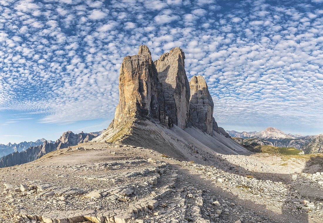 Tre Cime di Lavaredo, Dolomitengebirge, Auronzo di Cadore, Provinz Belluno, Venetien, Italien, Europa