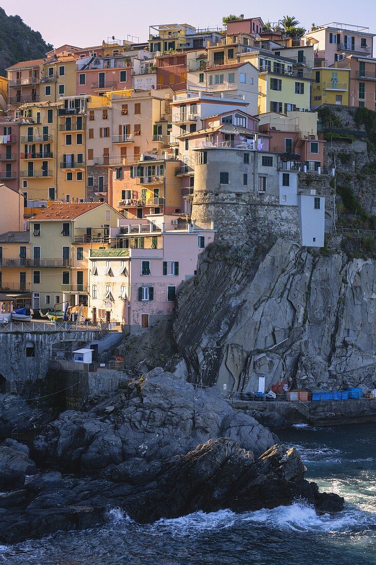 Dorf Manarola, Nationalpark Cinque Terre, Gemeinde Riomaggiore, Provinz La Spezia, Bezirk Ligurien, Italien, Europa