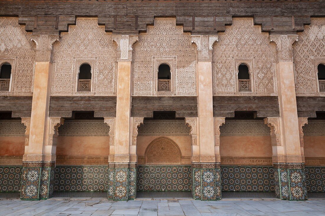 Ali ben Youssef Medersa Koranschule, Marrakesch, Marokko.