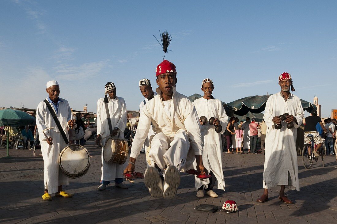 Jema al Fna Platz, Marrakesch, Marokko.