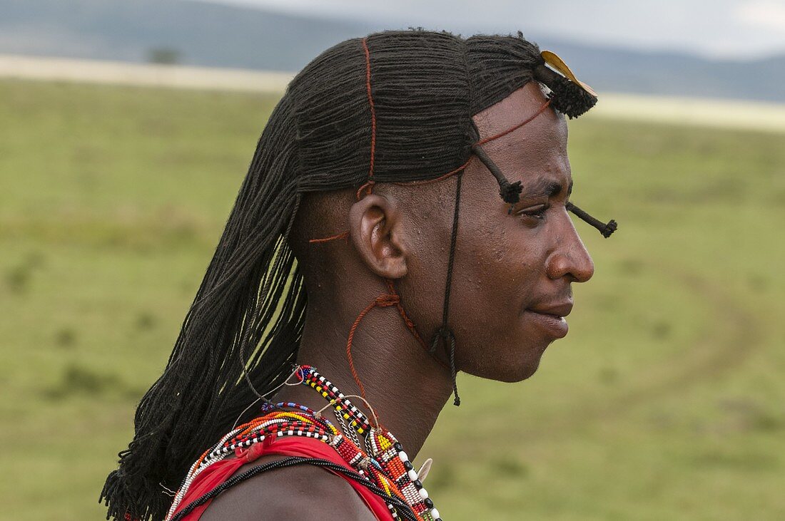 Masai man, Masai Mara, Kenya.