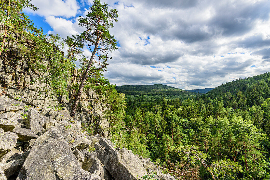 Teufelswand im Böhmerwald in Südböhmen, Tschechische Republik