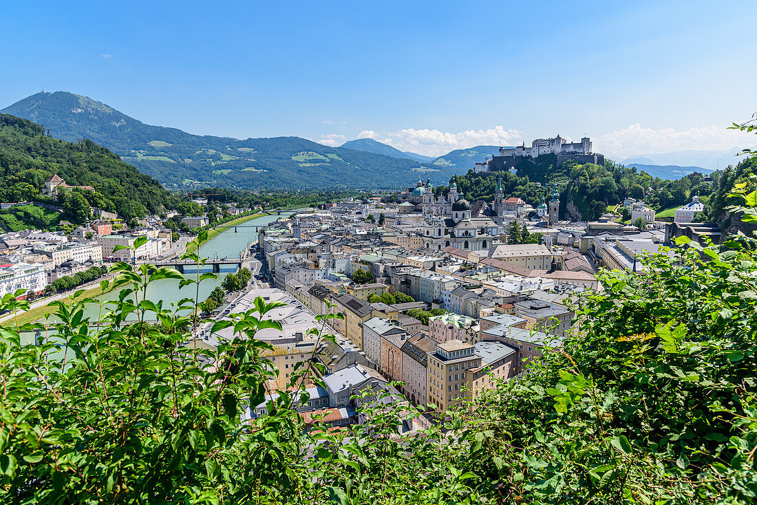 Old town of Salzburg with Hohensalzburg Fortress, Austria