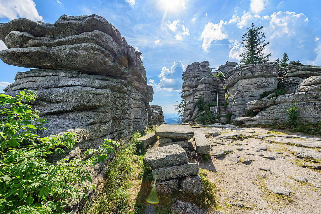 Dreisesselfels am Dreisesselberg im Bayerischen Wald, Bayern, Deutschland