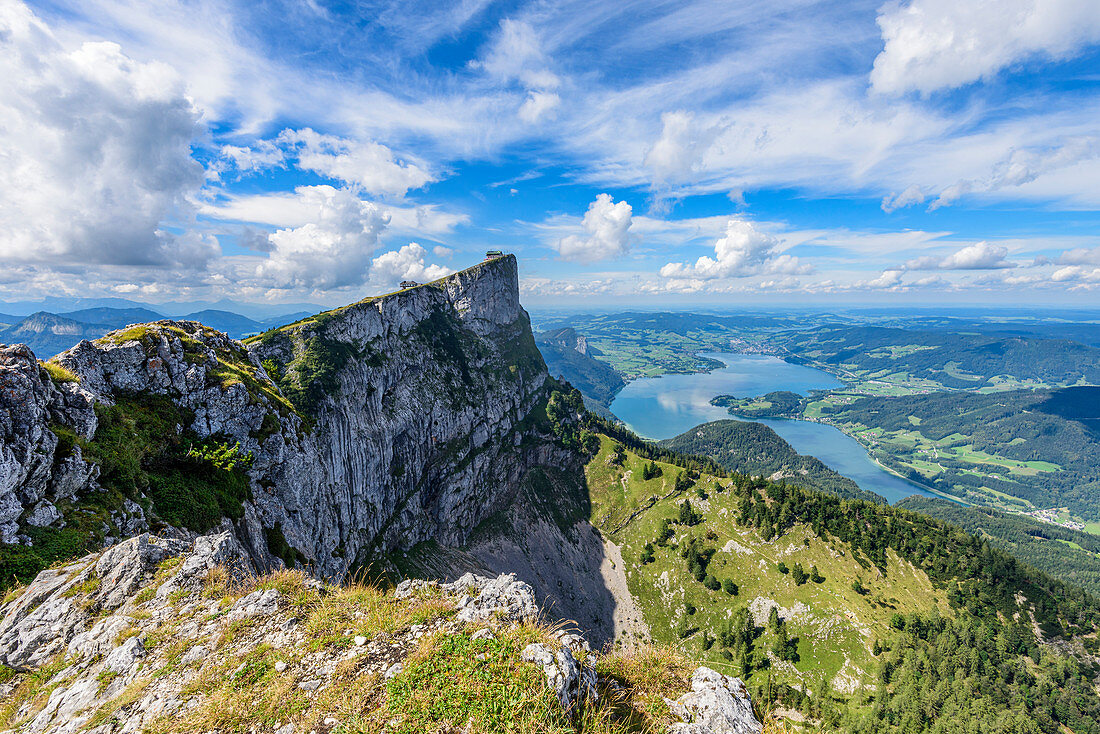 Schafberg und Mondsee im Salzkammergut, Österreich