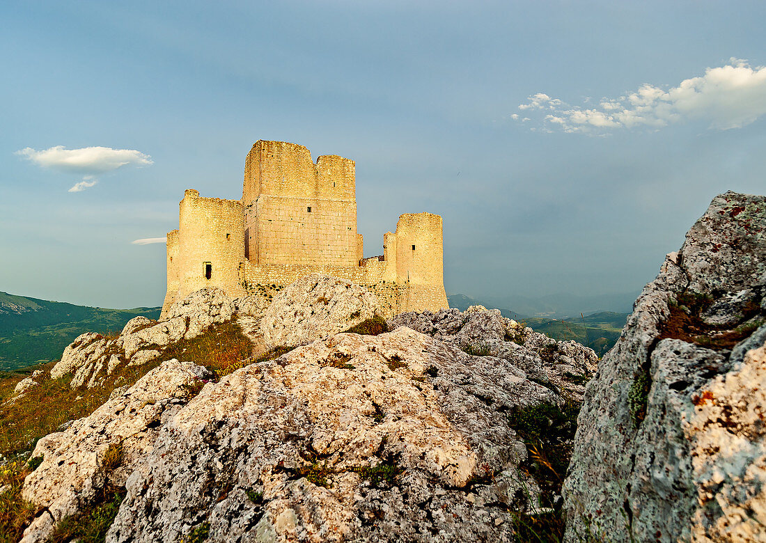 The Rocca Calascio castle,  famous place in Abruzzo region and location for many movie. Italy