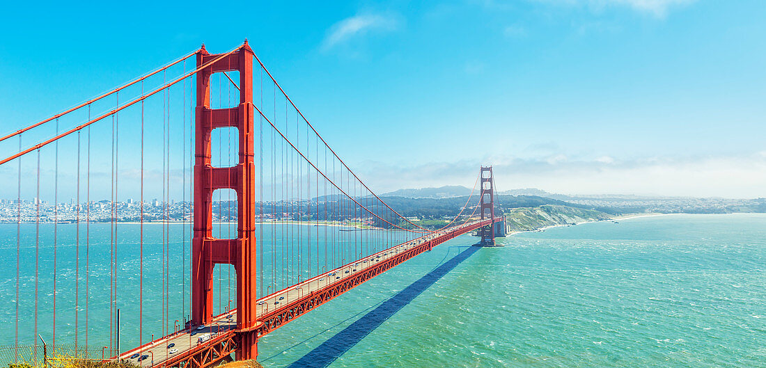 Ansicht der Golden Gate Bridge, San Francisco, Kalifornien, USA