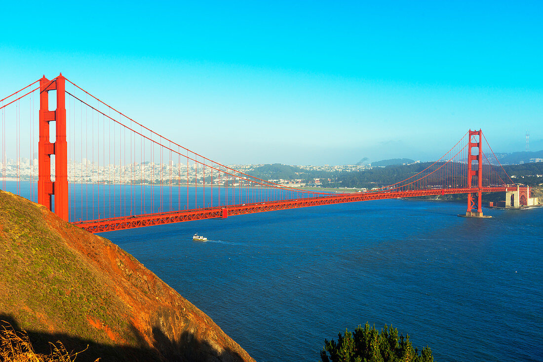 Ansicht der Golden Gate Bridge, San Francisco, Kalifornien, USA