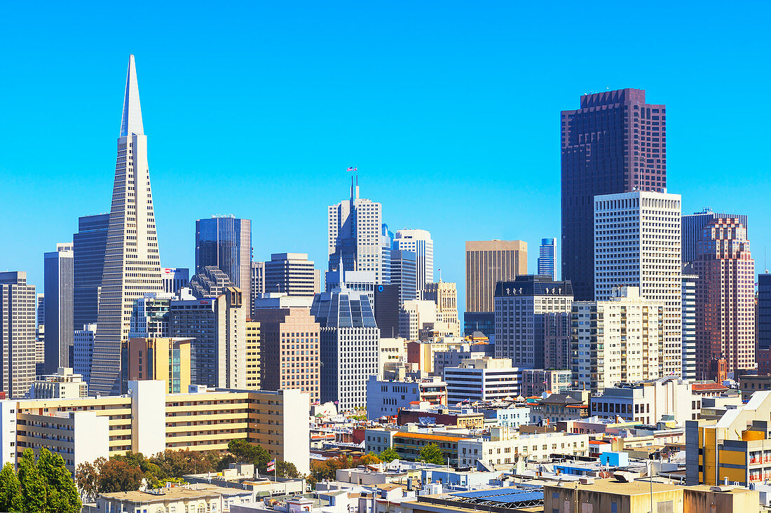 Skyline des Financial District, San Francisco, Kalifornien, USA