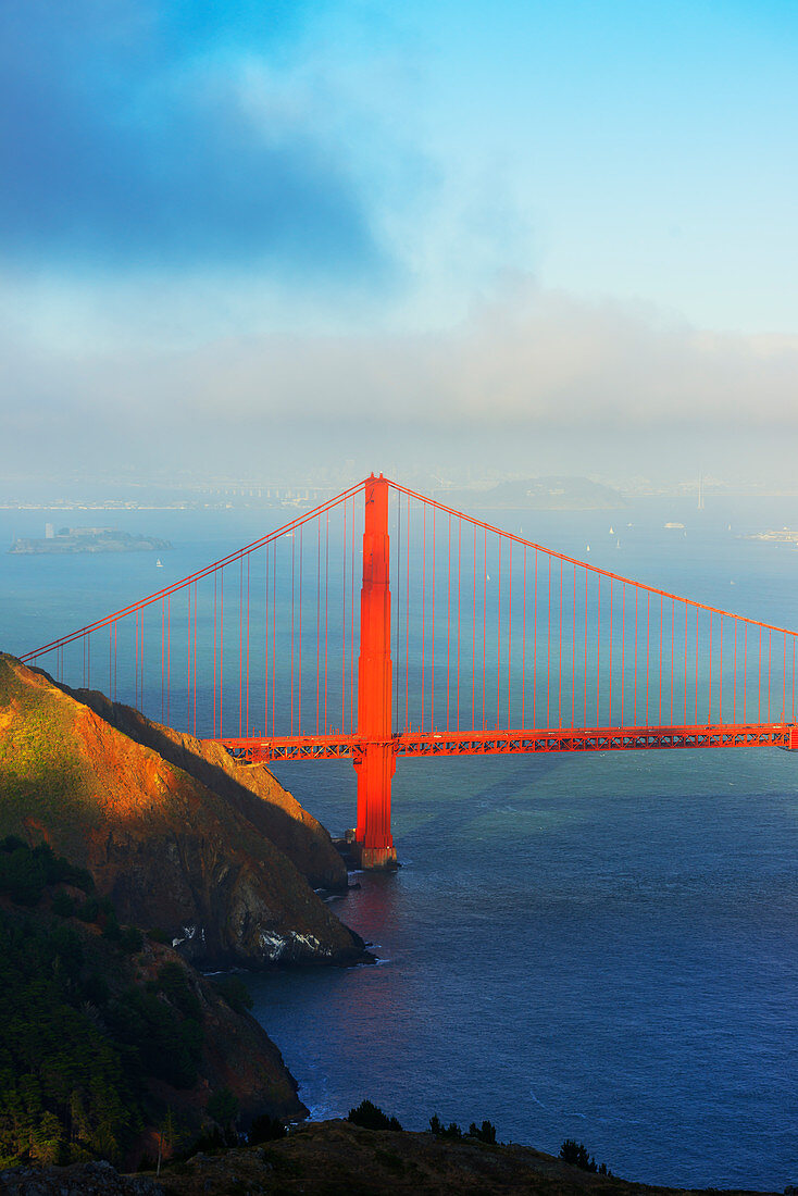 Ansicht der Golden Gate Bridge, San Francisco, Kalifornien, USA