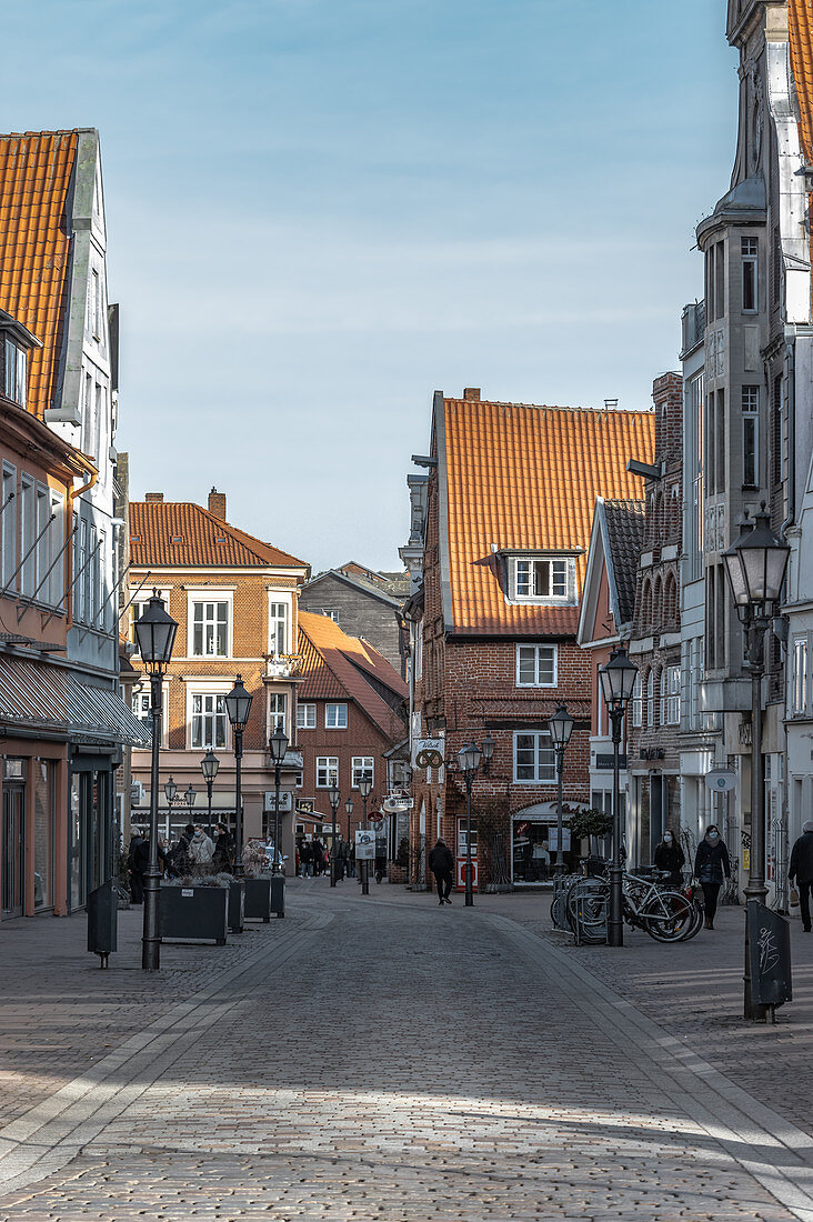 Blick auf die Altstadt von Lüneburg, Niedersachsen, Deutschland