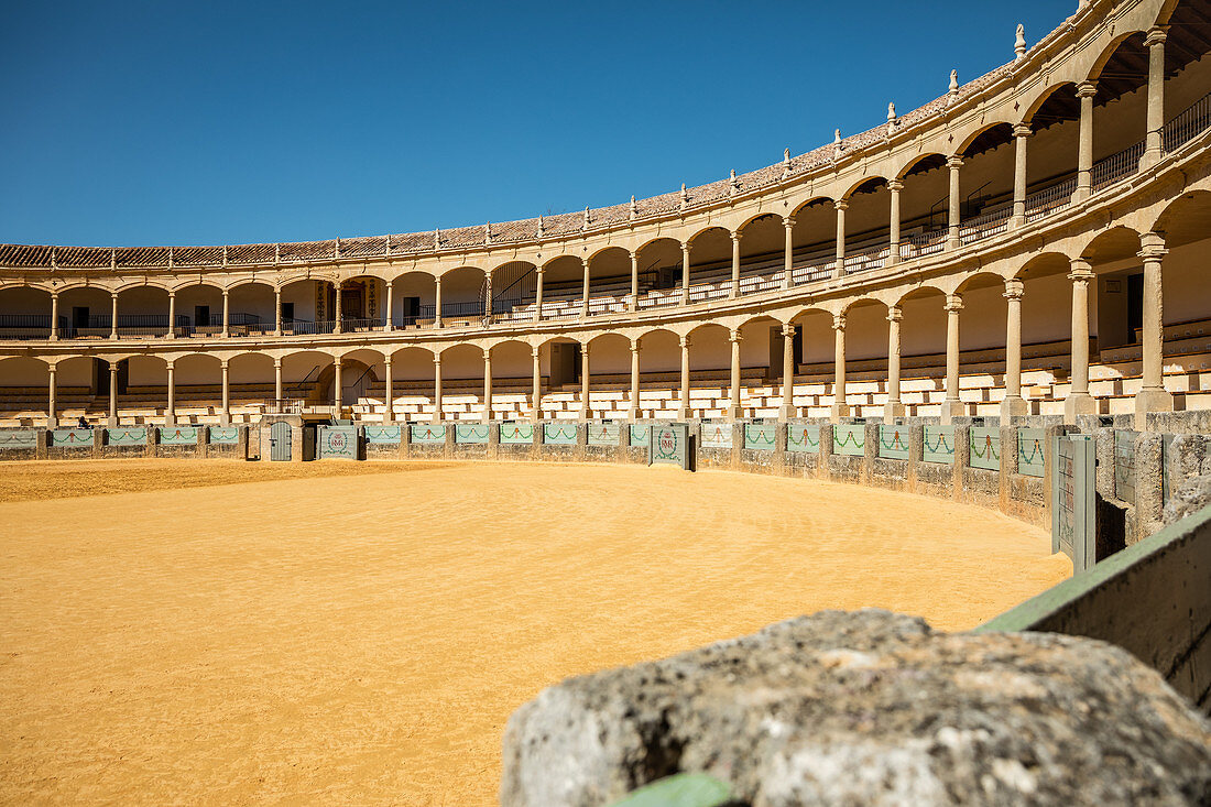 Inside the bullring in Antequera, Spain