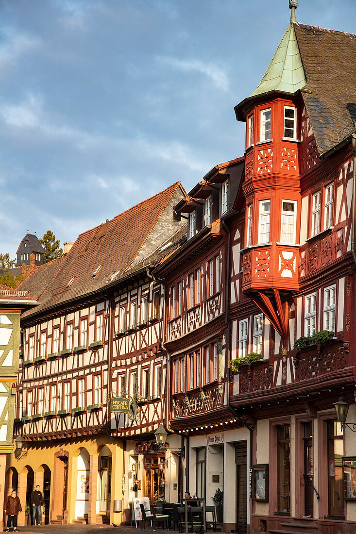 Half-timbered houses in the old town, Miltenberg, Spessart-Mainland, Franconia, Bavaria, Germany, Europe