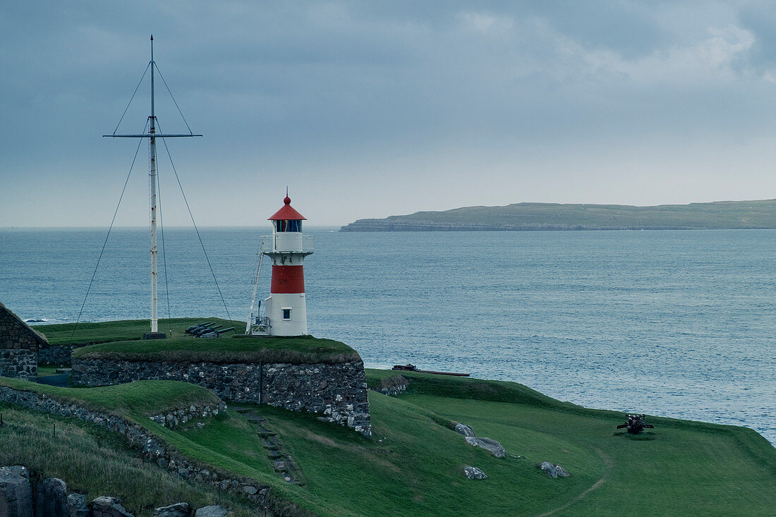 Skansin lighthouse in the capital, Torshavn, Faroe Islands