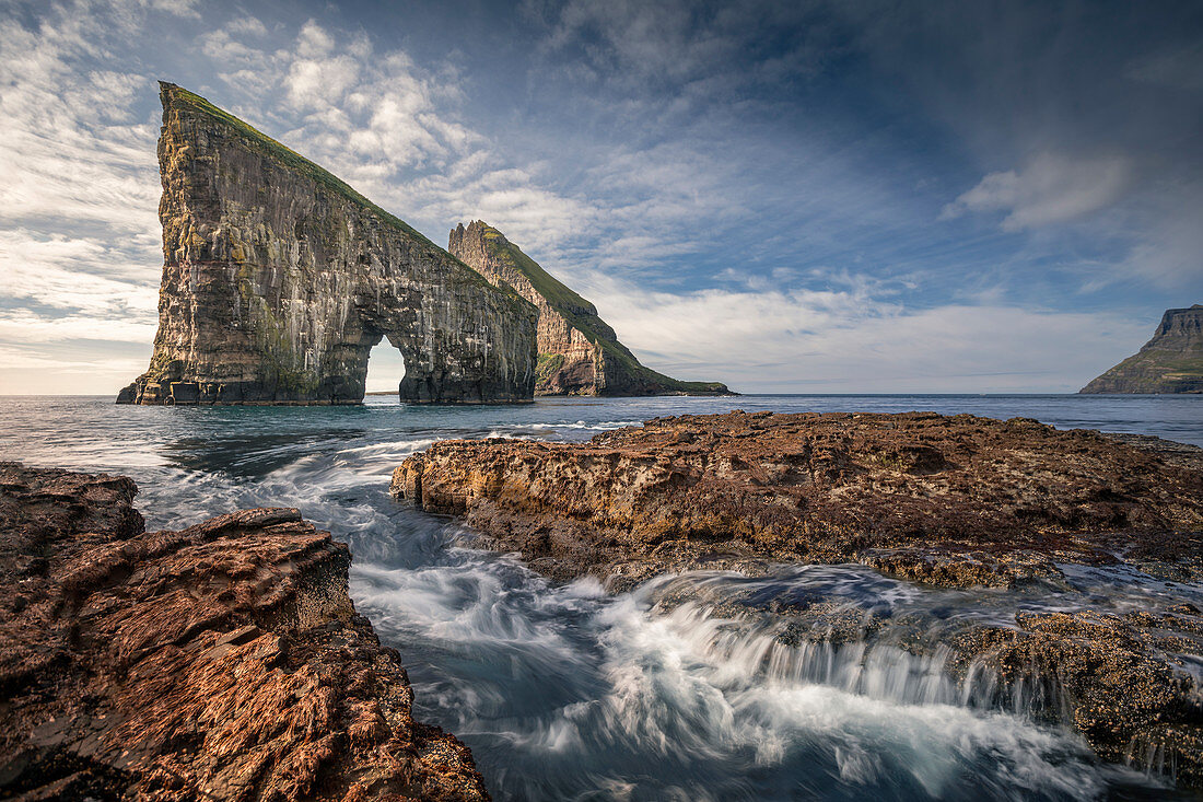 Drangarnier rock formations on Vagar, Faroe Islands