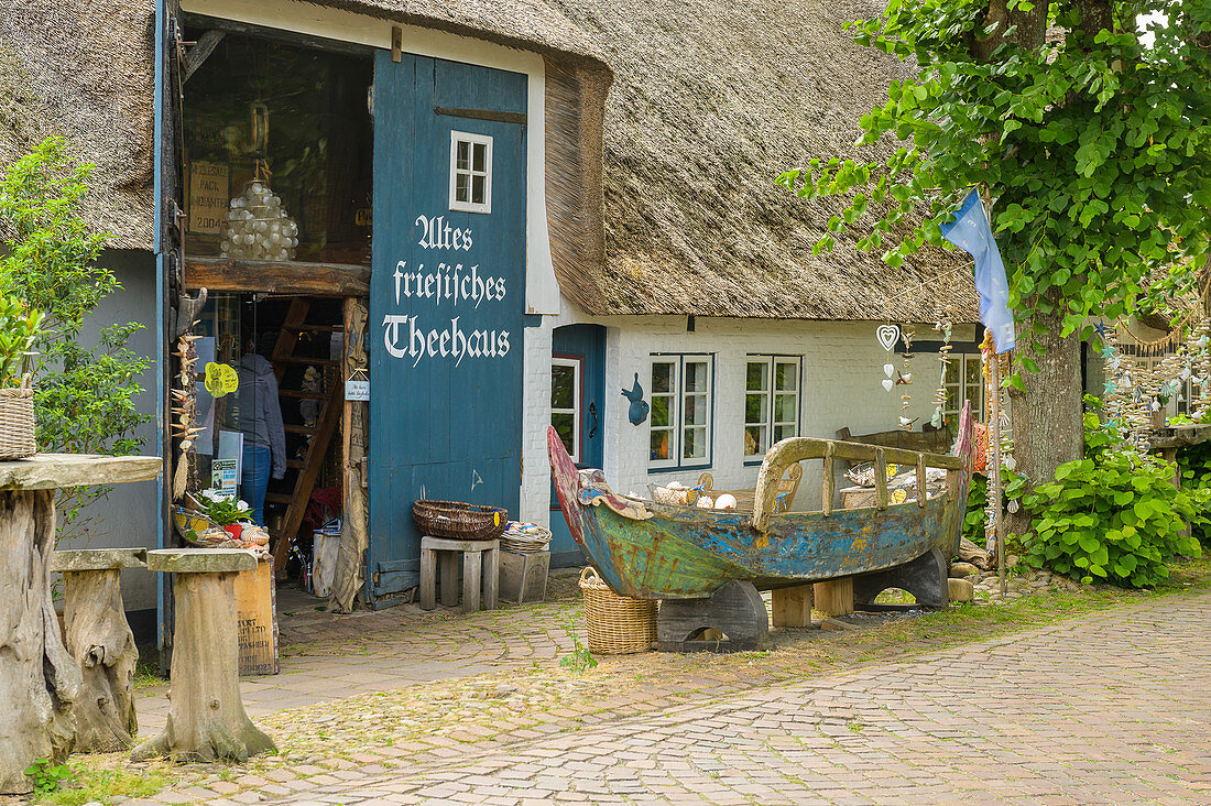 Altes friesisches Teehaus, Nieblum, Insel Föhr, Nordfriesland, Deutschland