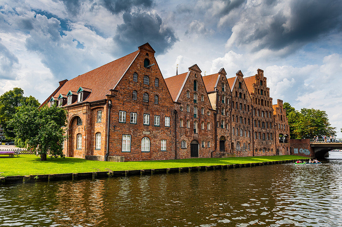 Alte hanseatische Häuser in Lübeck, UNESCO-Weltkulturerbe, Schleswig-Holstein, Deutschland, Europa