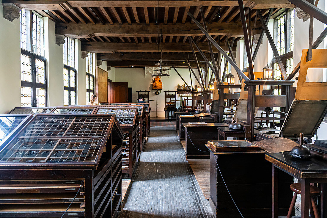 Ehemalige Druckerei, Plantin-Moretus-Museum, UNESCO-Weltkulturerbe, Antwerpen, Belgien, Europa
