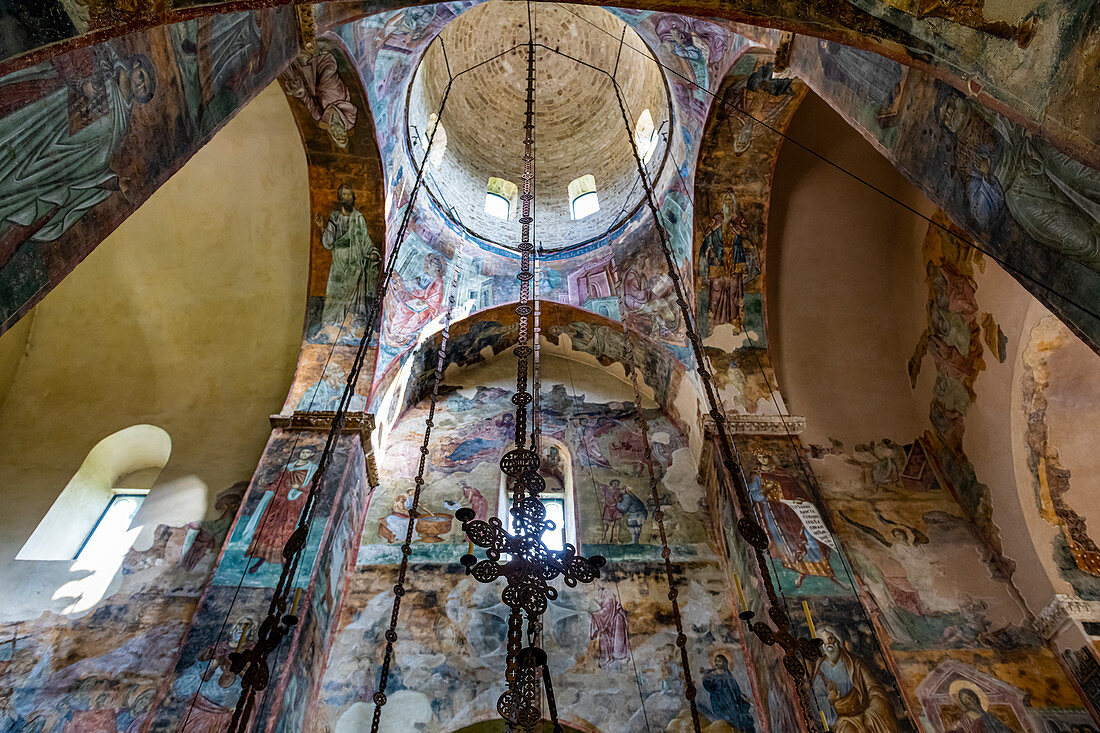 Beautiful walll paintings, Sopocani Monastery, UNESCO World Heritage Site, Novi Pazar, Serbia, Europe
