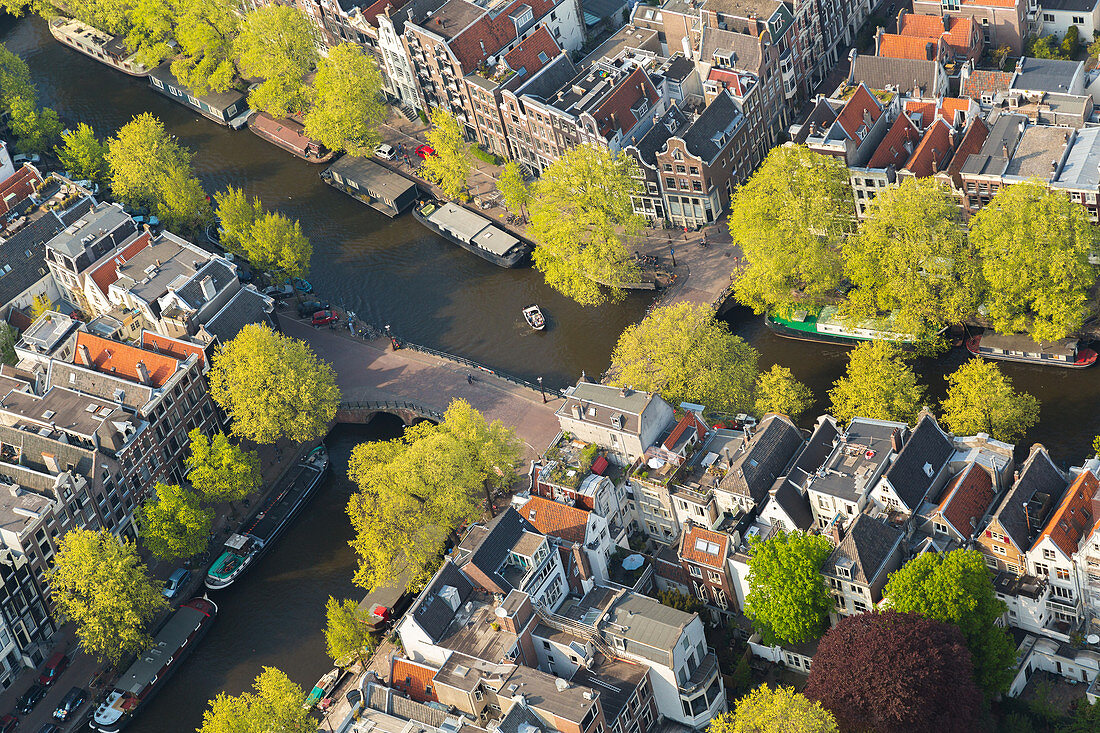 Aerial view of Amsterdam, Holland, Netherlands