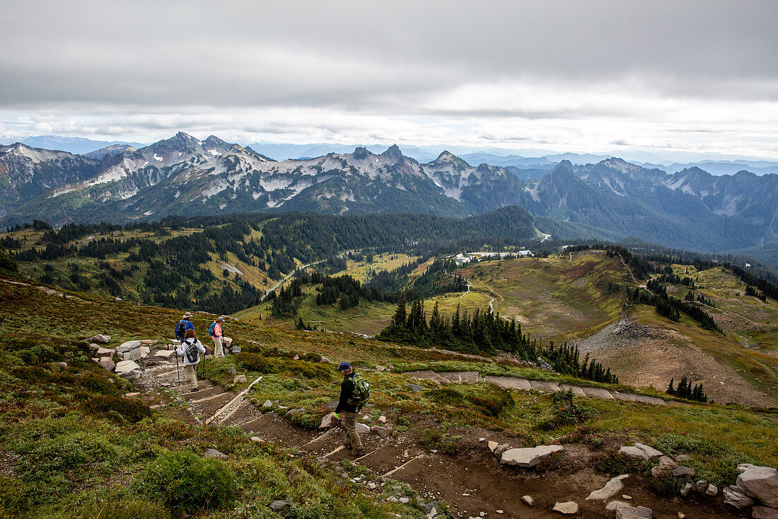 Views from the Skyline Trail of Mount Rainier National Park, Washington State, United States of America, North America