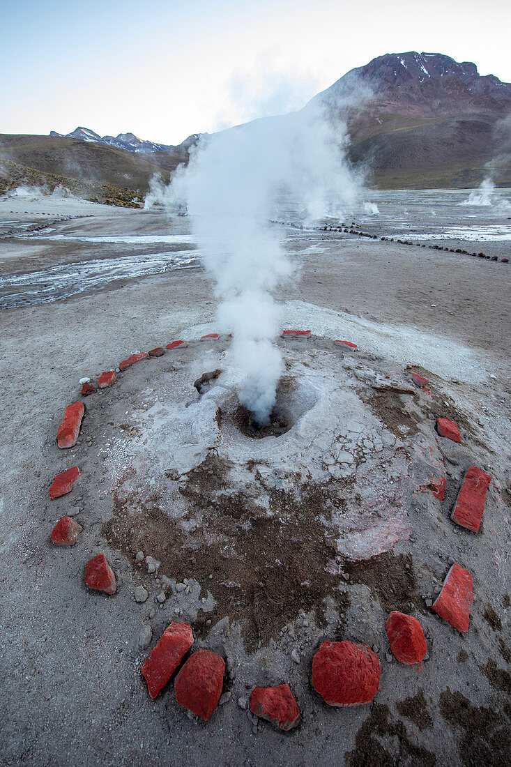 Geysire del Tatio (El Tatio), das drittgrößte Geysirfeld der Welt, Anden-Zentralvulkanzone, Region Antofagasta, Chile, Südamerika