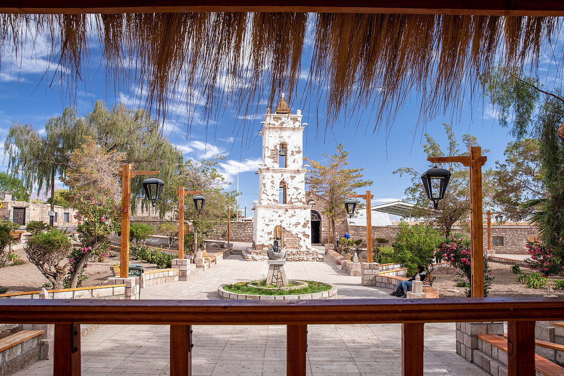 A church dating from the 1750s in the small village of Toconao, San Pedro de Atacama province, Chile, South America