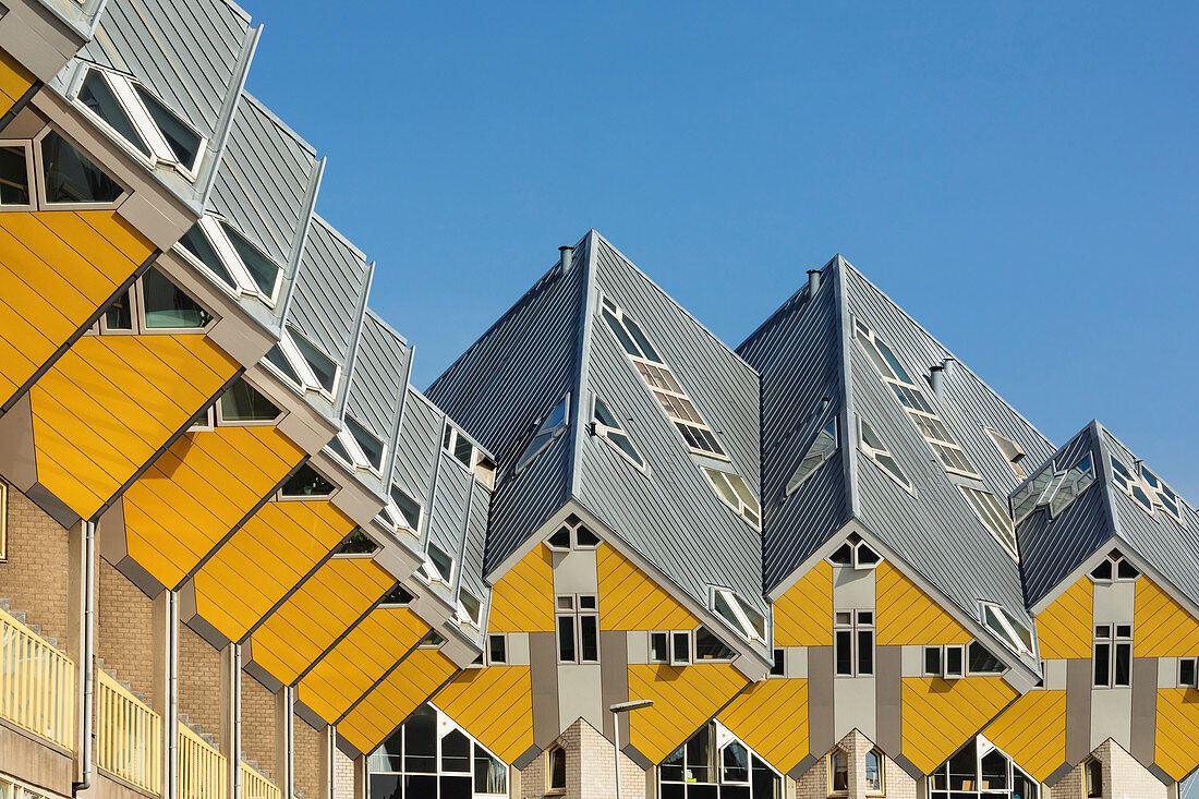 Kubische Häuser, Architekt Piet Blom, Rotterdam, Südholland, Niederlande, Europa