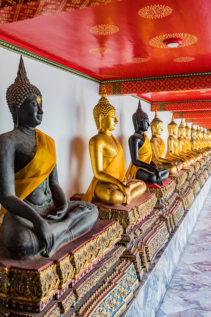 Wat Pho (Tempel des liegenden Buddha), Bangkok, Thailand, Südostasien, Asien