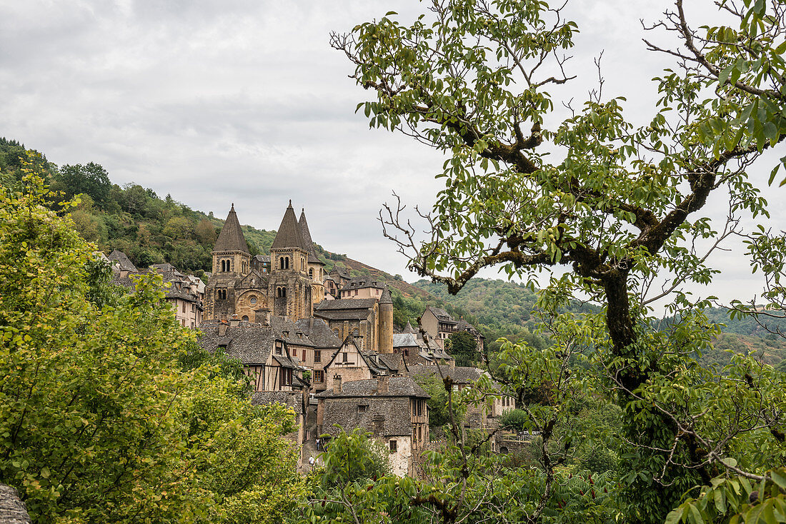 Abtei Sainte Foy, UNESCO-Weltkulturerbe, Conques, Departement Aveyron, Okzitanien, Frankreich