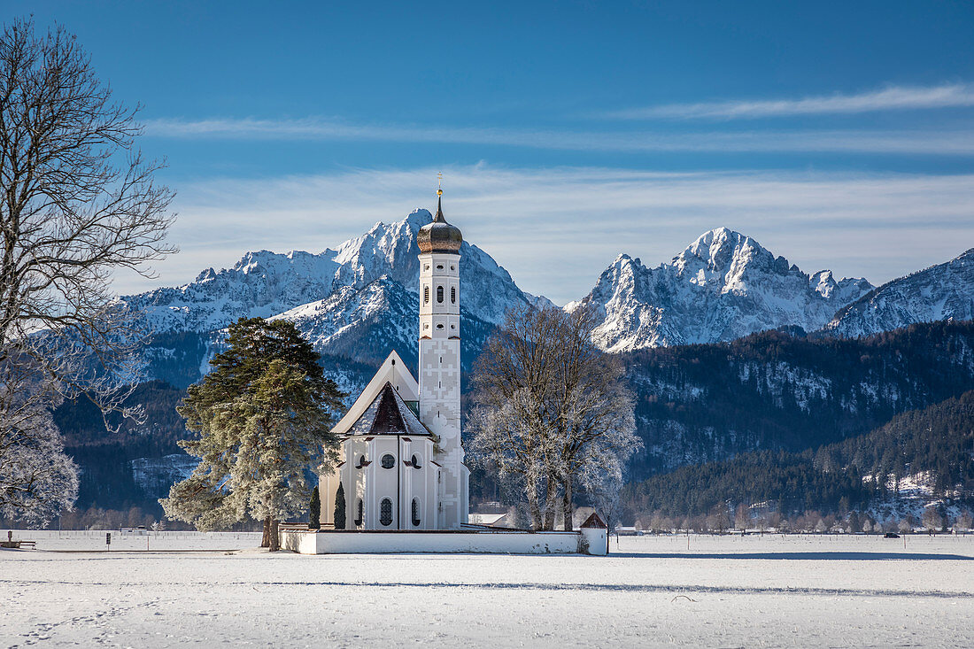 Wallfahrtskirche St. Coloman, Schwangau, Allgäu, Bayern, Deutschland