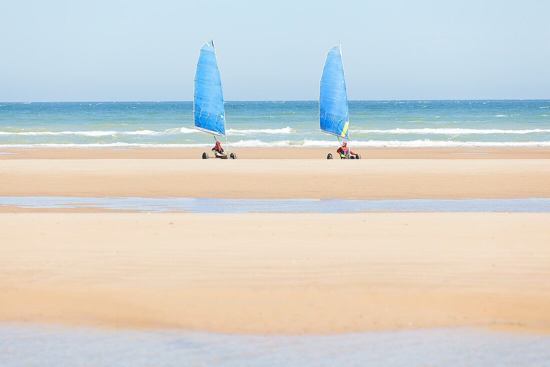 Kitebuggy am Strand - Omaha Beach, Calvados Frankreich