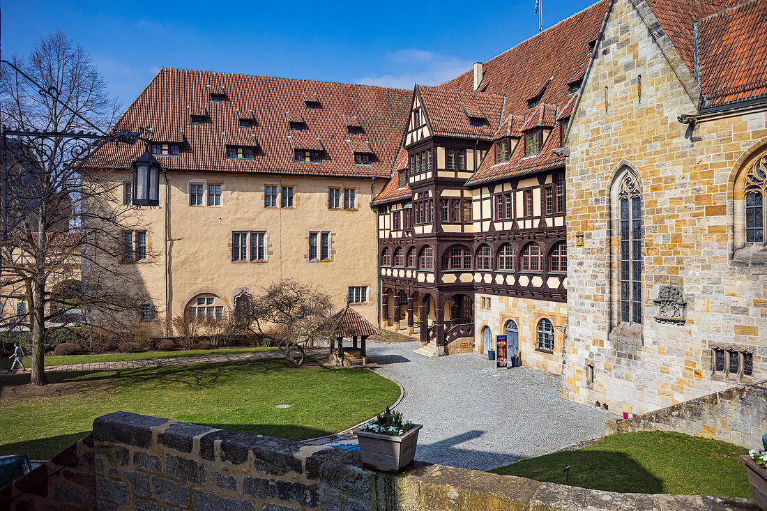 Inner courtyard of Veste Coburg, Coburg, Upper Franconia, Bavaria, Germany