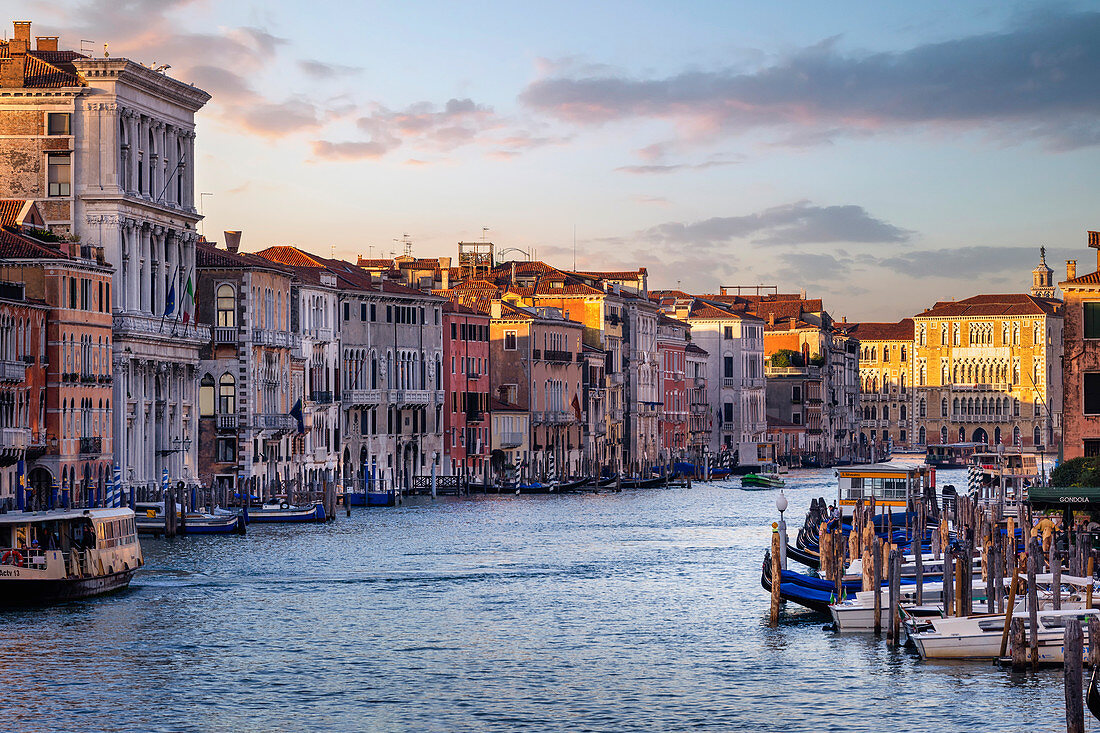 Morgens in Venedig am Canal Grande, Venezien, Italien, Europa