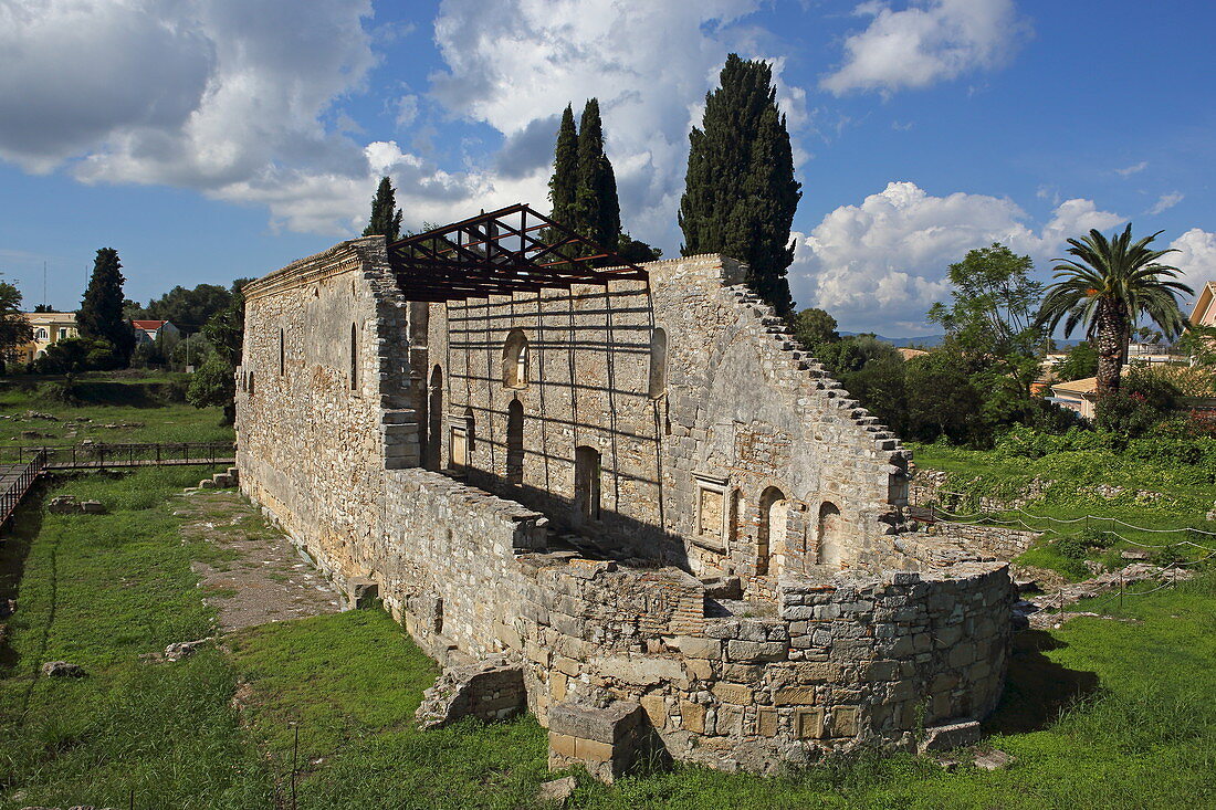 Basilica, Paleopolis, Garitsa District, Kerkira, Corfu Town, Corfu Island, Ionian Islands, Greece
