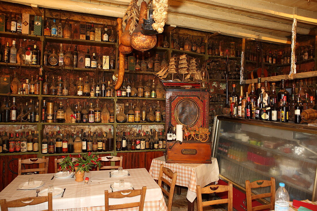 Taverna Tripas in the village Kinopiastes is one of the oldest restaurants in Greece, Corfu Island, Ionian Islands, Greece