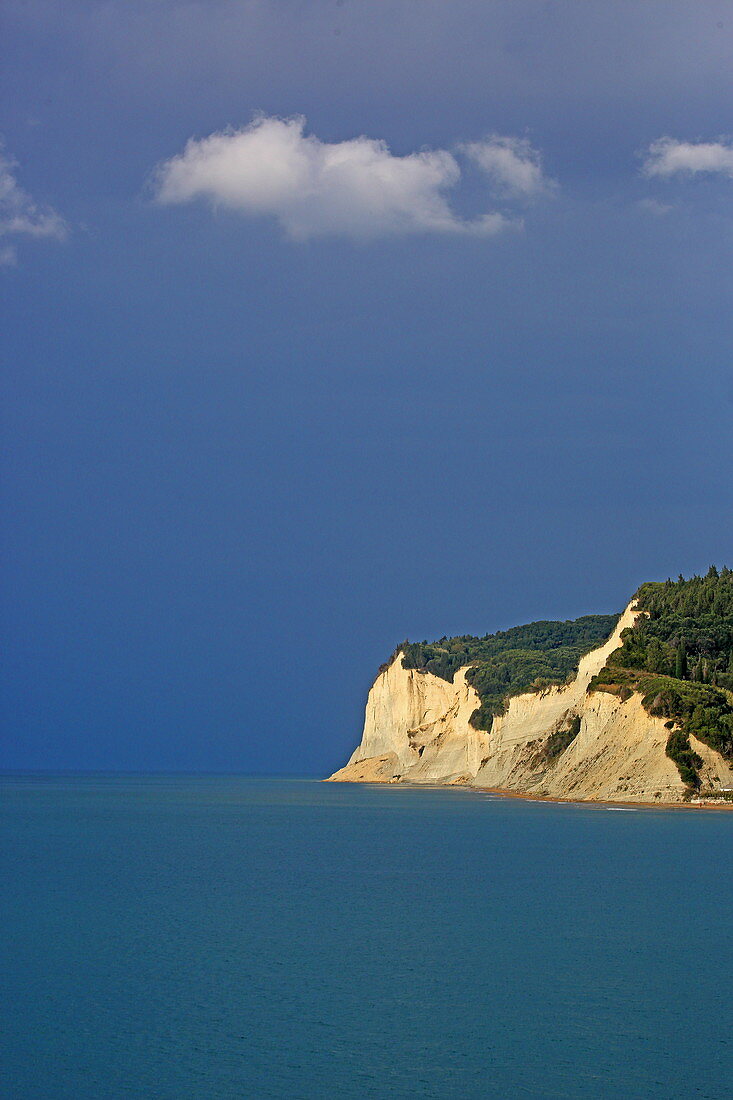 Cliff in Stefanos Avlioton, Corfu Island, Ionian Islands, Greece