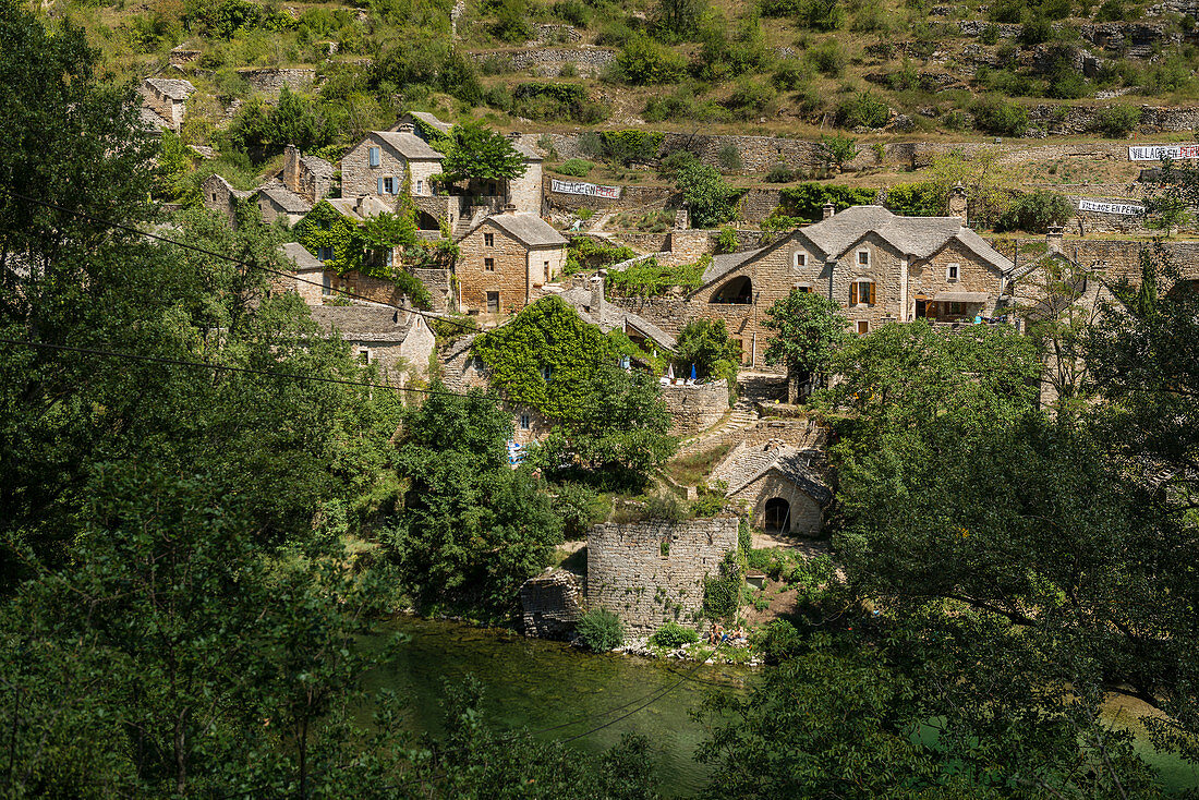 La Malene, Gorges du Tarn, Parc National des Cévennes, Nationalpark Cevennen, Lozère, Languedoc-Roussillon, Okzitanien, Frankreich