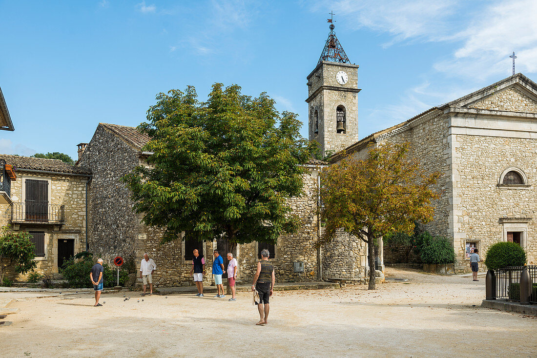Montclus, die schönsten Dörfer Frankreichs, Les plus beaux villages de France, Gorges de la Cèze, Département Gard, Okzitanien, Frankreich