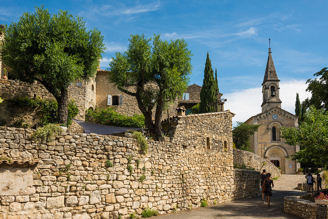 La Roque-sur-Cèze, one of the most beautiful villages in France, Les plus beaux villages de France, Gorges du Cèze, Gard department, Occitania, France