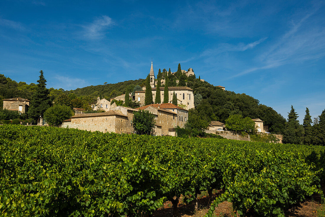 La Roque-sur-Cèze, die schönsten Dörfer Frankreichs, Les plus beaux villages de France, Gorges de la Cèze, Département Gard, Okzitanien, Frankreich