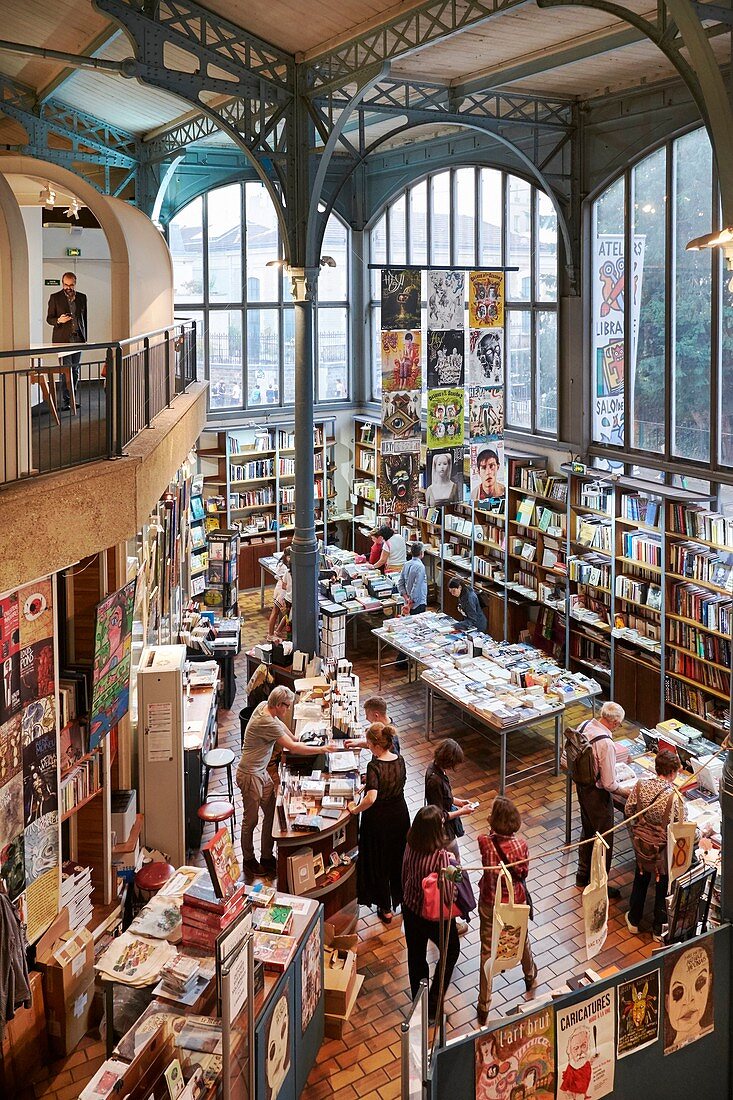France, Paris, Montmartre, Halle St. Pierre Bookstore