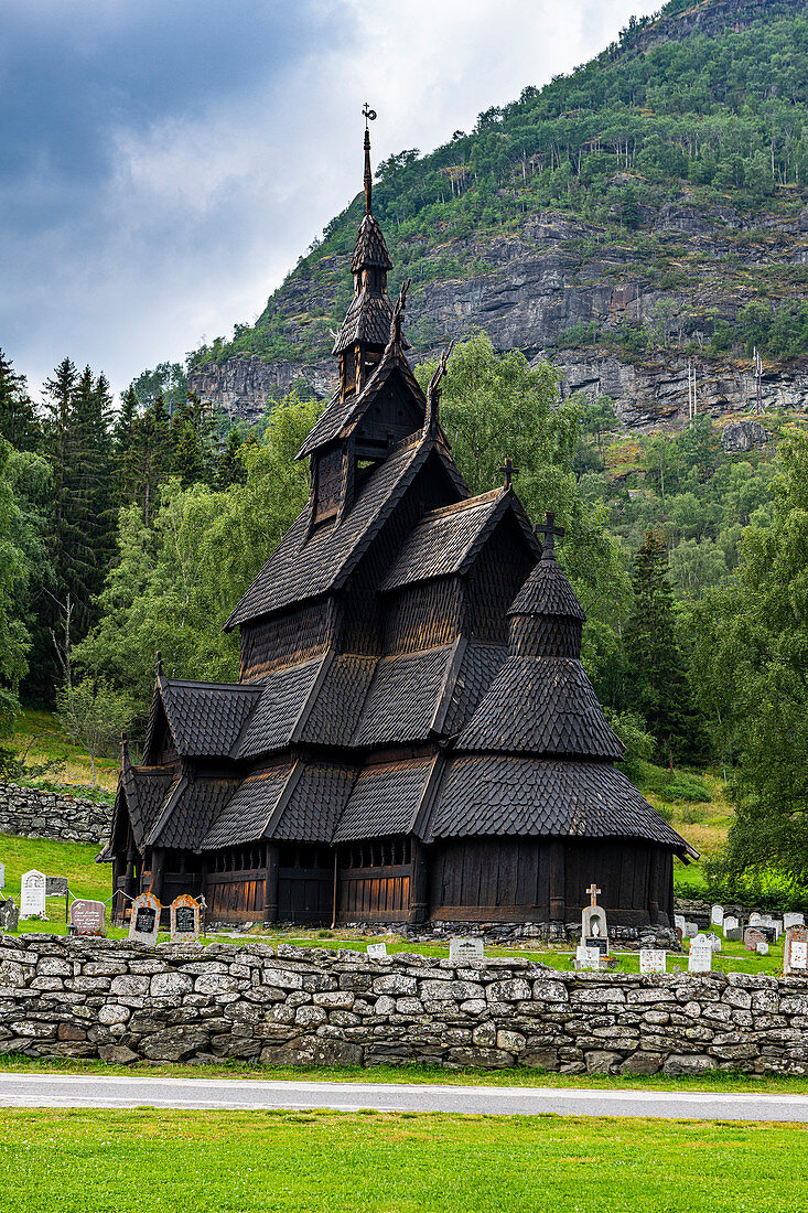 Borgund Stabkirche, Vestland, Norwegen, Skandinavien, Europa